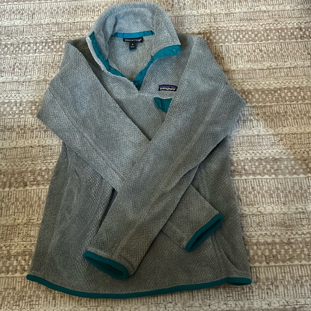 Patagonia fleece quarter zip with snaps and pockets - Picture 1 of 4